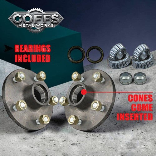 DIY Single Axle Trailer Kit 1000Kg Rated 45mm Slipper Springs. 40mm Stub Axles