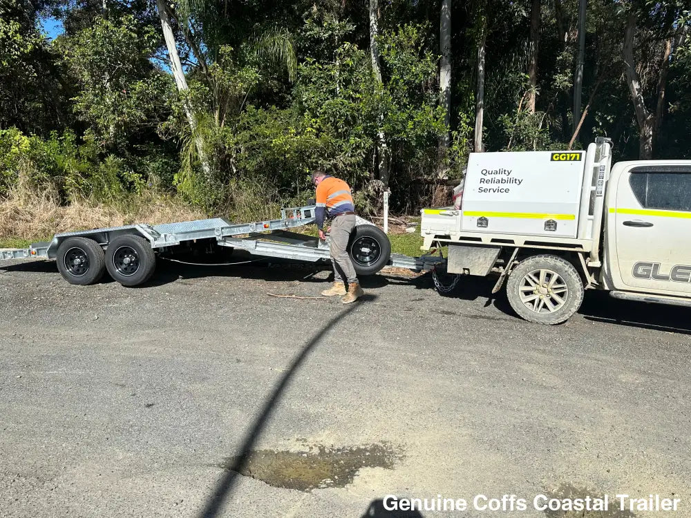 Hydraulic Tilting Rampless Car & Machinery Trailer car trailer