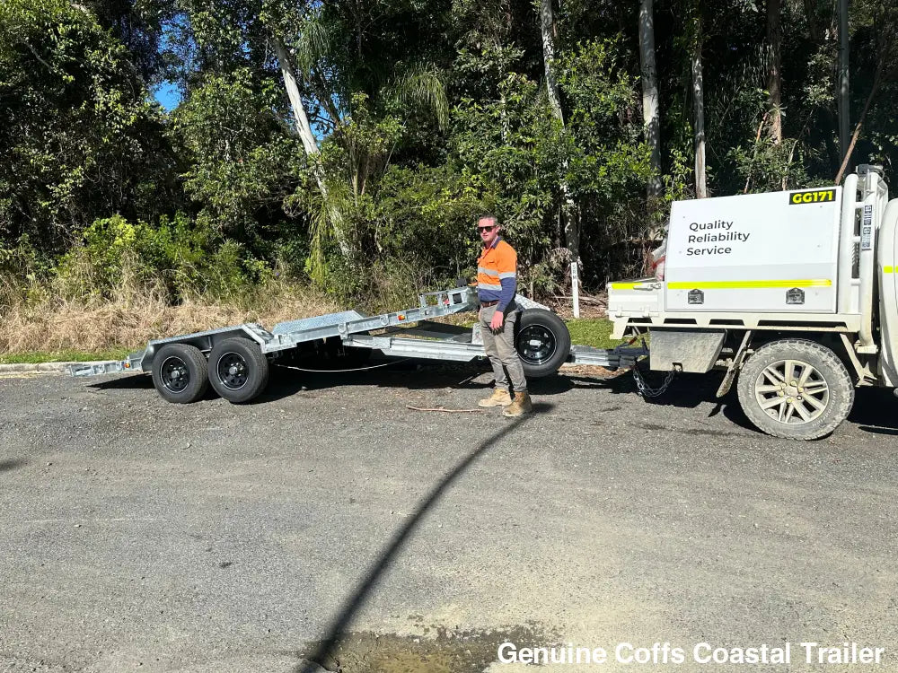 Hydraulic Tilting Rampless Car & Machinery Trailer car trailer