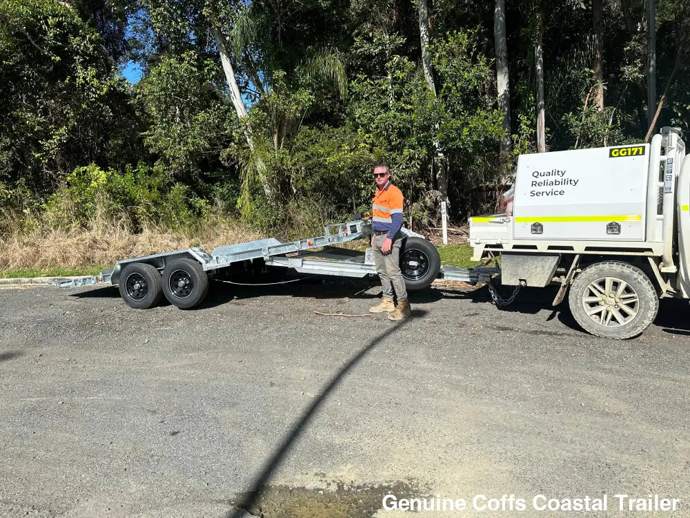 Hydraulic Tilting Rampless Car & Machinery Trailer car trailer