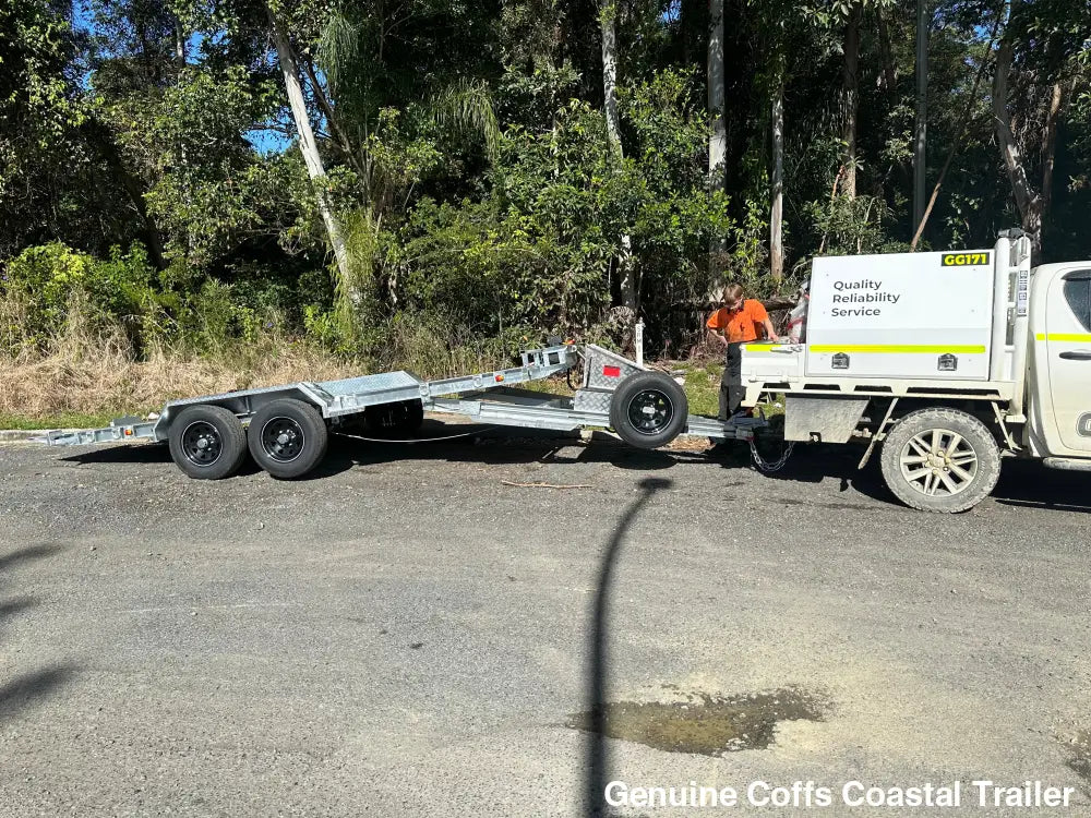 Hydraulic Tilting Rampless Car & Machinery Trailer car trailer