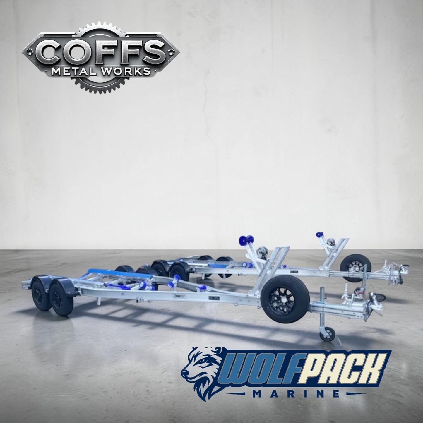 WP1921 Alloy dual axle, suits boats 5.4m to 6m. 2000kg