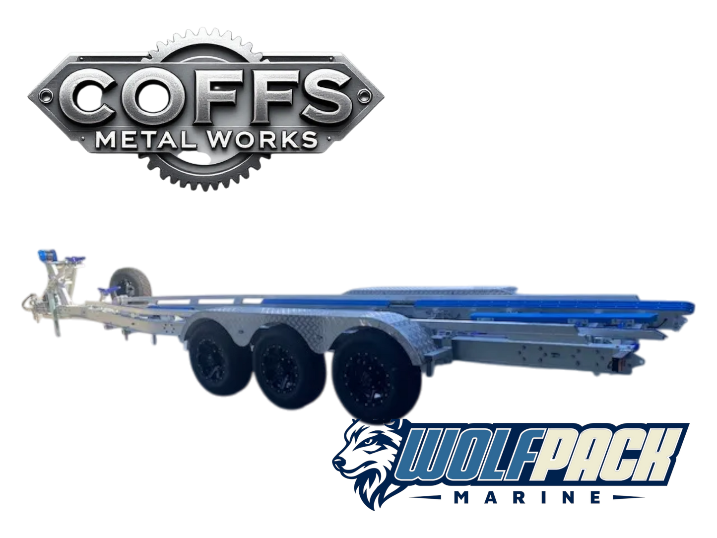 Wolf Pack Marine WP3033 – Alloy Tri‑Axle Boat Trailer (4.5T)