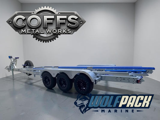 Wolf Pack Marine WP3033 – Alloy Tri‑Axle Boat Trailer (4.5T)