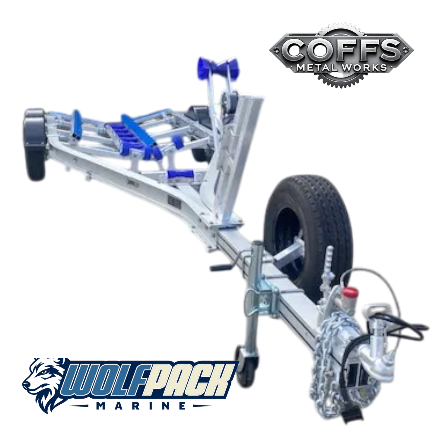 WP1921 Alloy dual axle, suits boats 5.4m to 6m. 2000kg