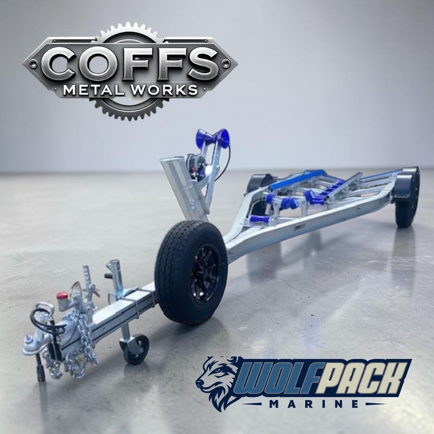 WP1921 Alloy dual axle, suits boats 5.4m to 6m. 2000kg