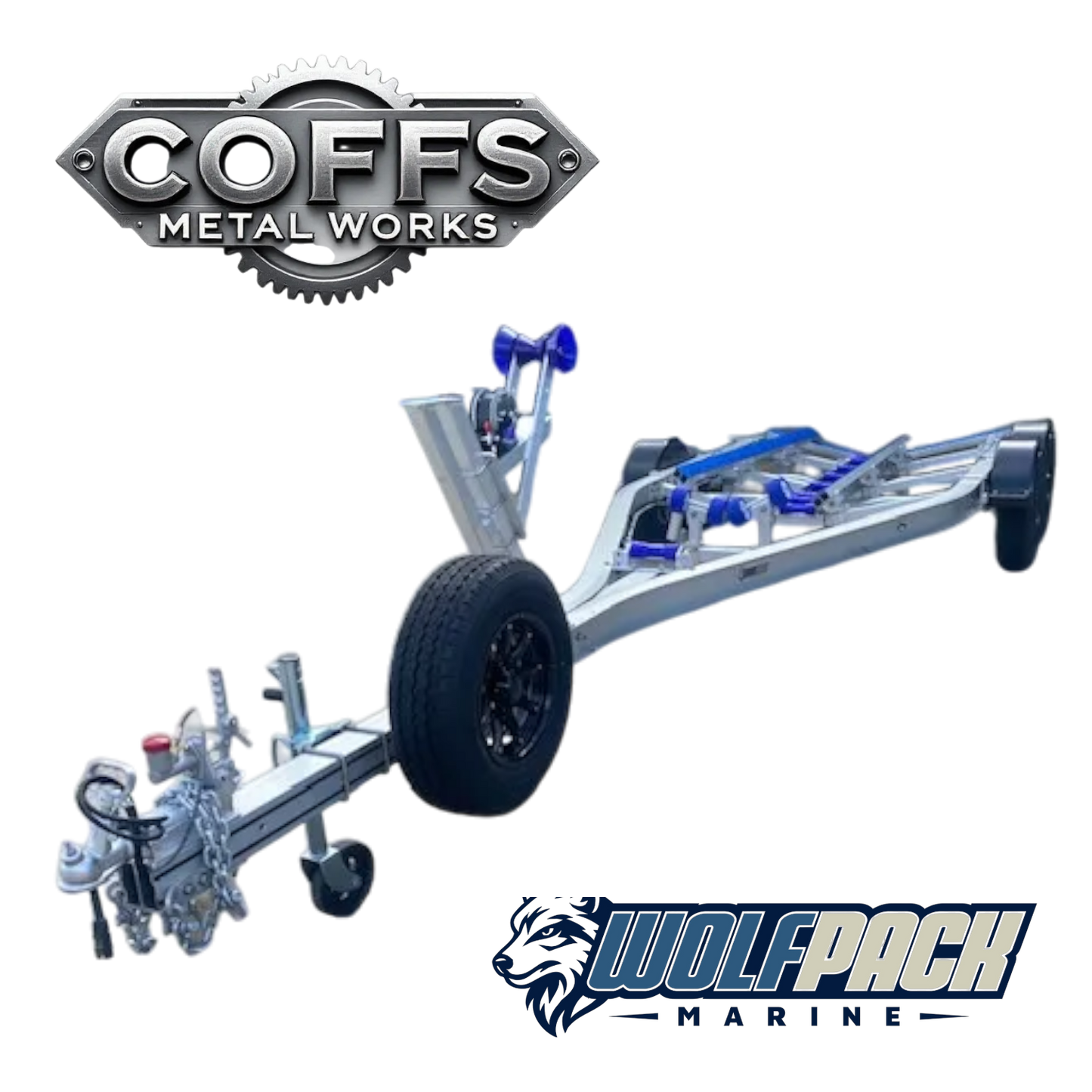WP1921 Alloy dual axle, suits boats 5.4m to 6m. 2000kg