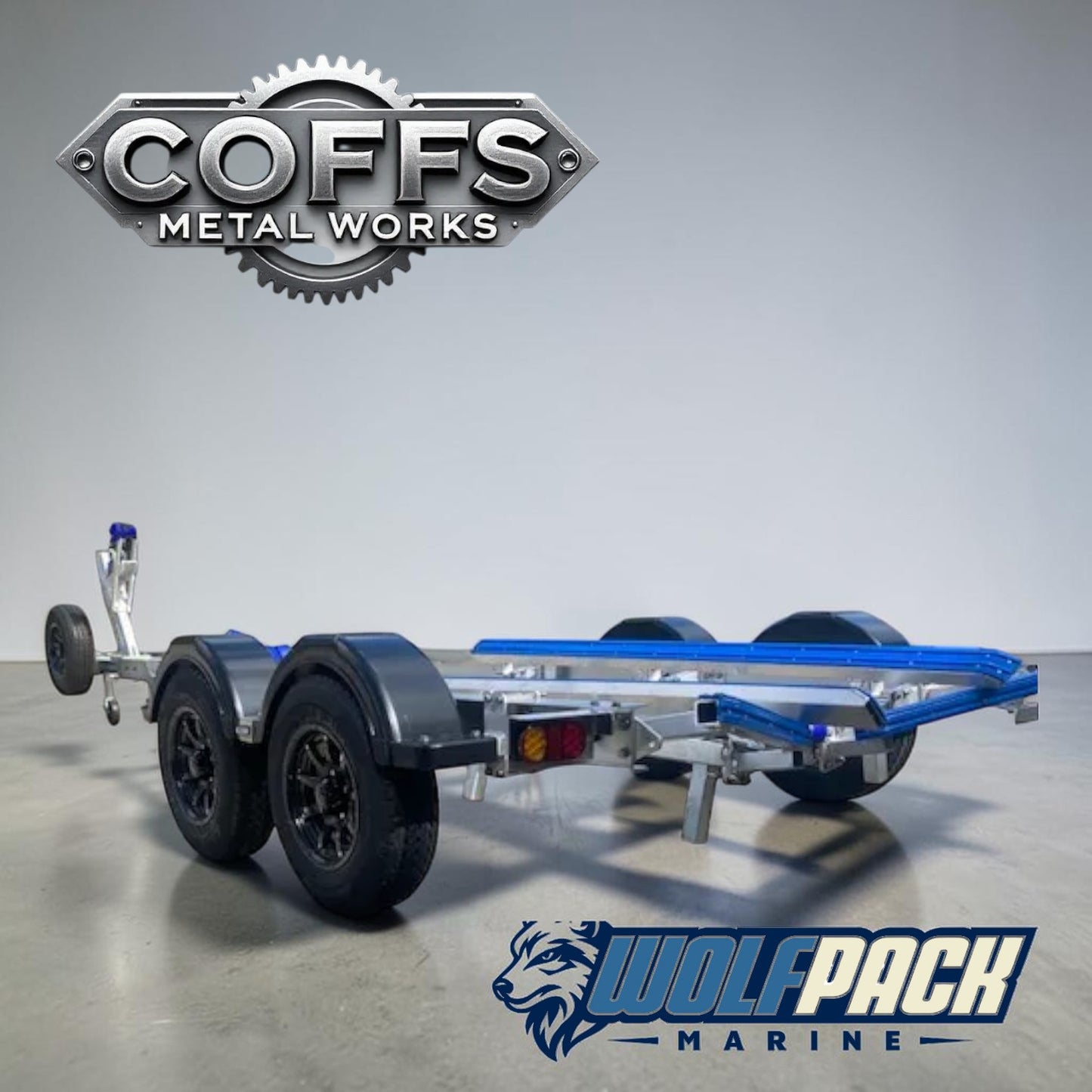 WP1921 Alloy dual axle, suits boats 5.4m to 6m. 2000kg