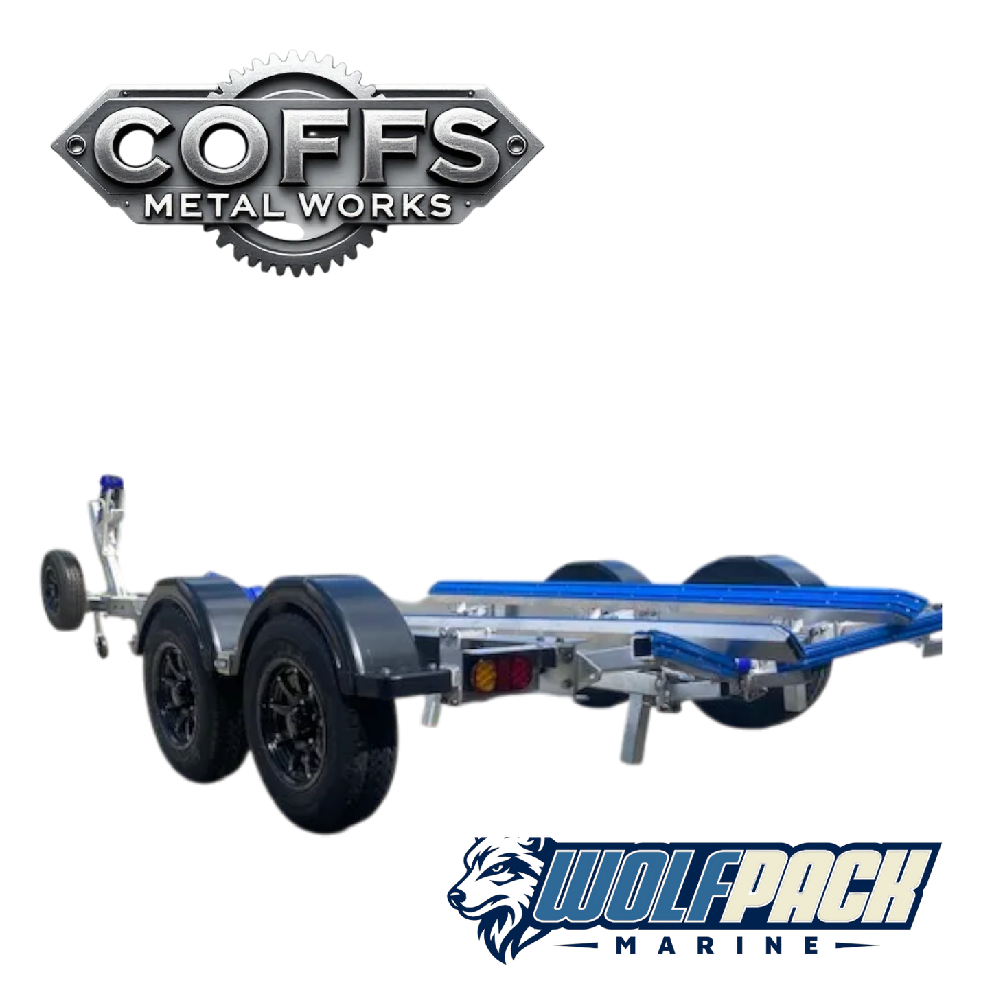 WP1921 Alloy dual axle, suits boats 5.4m to 6m. 2000kg