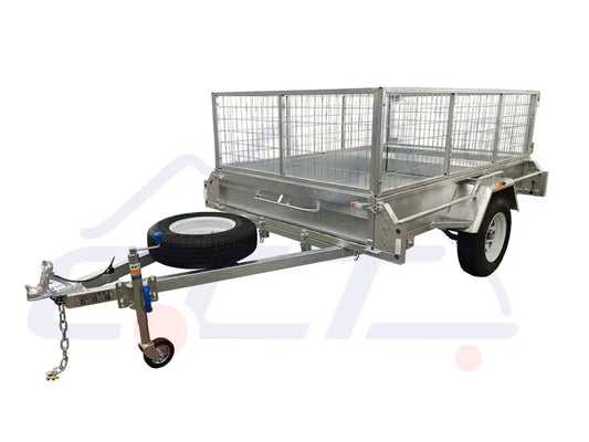 NON GENUINE 7×4 Premium Tilt Box Trailer With 7 Leaf Springs and Jockey Wheel ATM 750kg Box Trailer