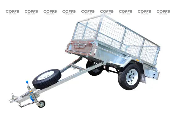 NON GENUINE 7×4 Premium Tilt Box Trailer With 7 Leaf Springs and Jockey Wheel ATM 750kg Box Trailer