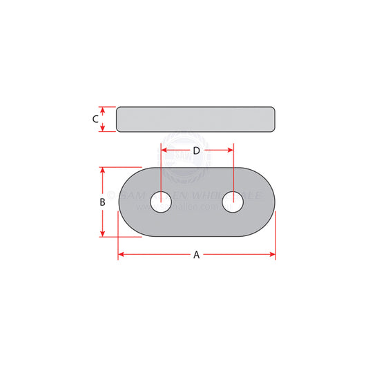 ANODES - ZINC OVAL BOLT-ON BLOCK