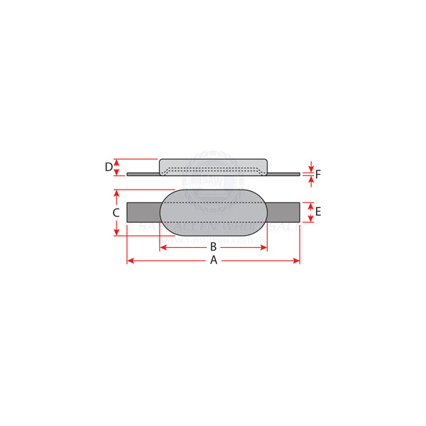 ANODES - ALLOY BLOCK OVAL WITH STRAP