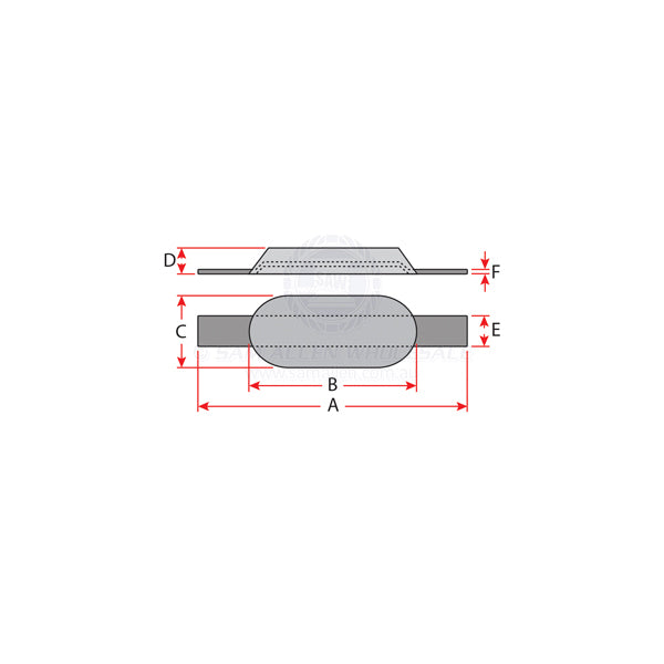 ANODES - ALLOY BLOCK OVAL WITH STRAP