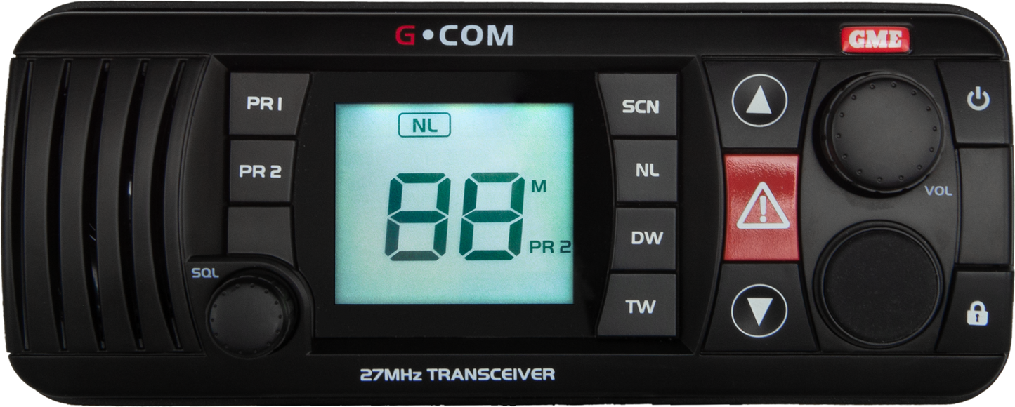 GX400B 27MHz Fixed Mount Marine Radio - Black Fixed communication