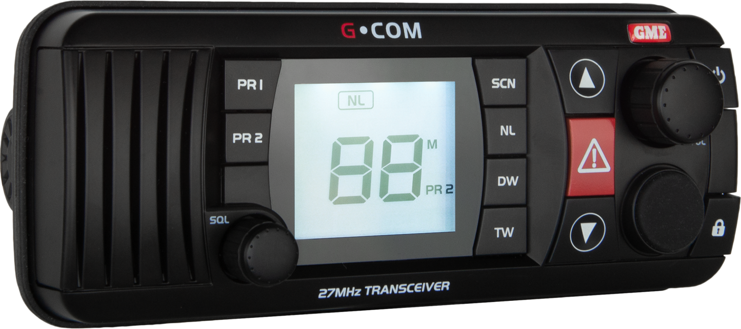 GX400B 27MHz Fixed Mount Marine Radio - Black Fixed communication