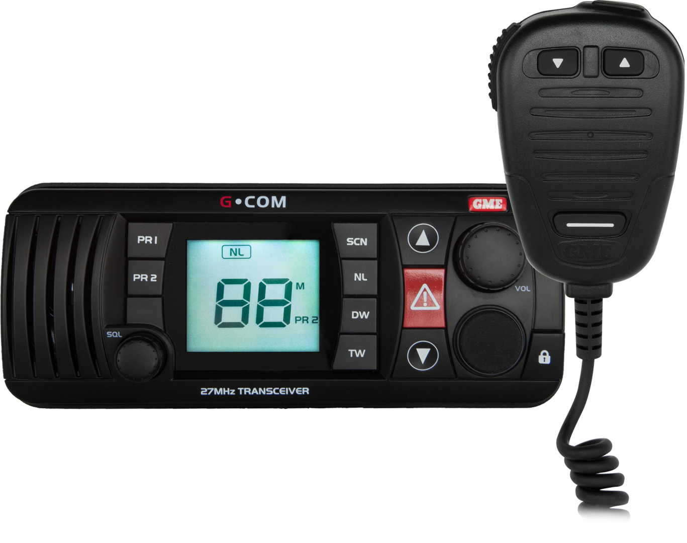 GX400B 27MHz Fixed Mount Marine Radio - Black Fixed communication