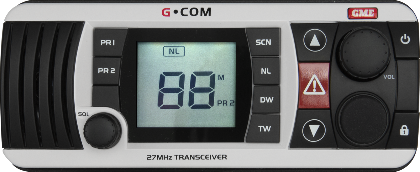 GX400W 27MHz Fixed Mount Marine Radio - White Fixed communication