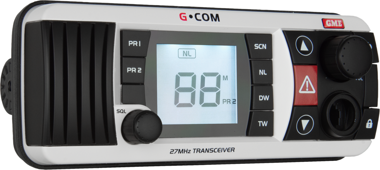 GX400W 27MHz Fixed Mount Marine Radio - White Fixed communication