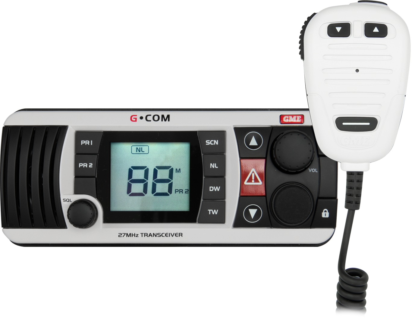 GX400W 27MHz Fixed Mount Marine Radio - White Fixed communication