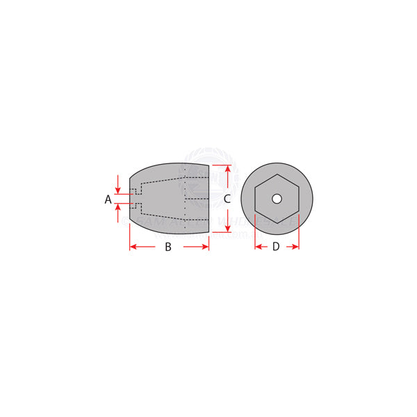 ANODES - ZINC PROPELLER