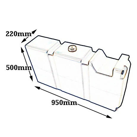 80 LITRE SLIMLINE DIESEL TANK WITH MOUNT KIT. DPRV80S-MK