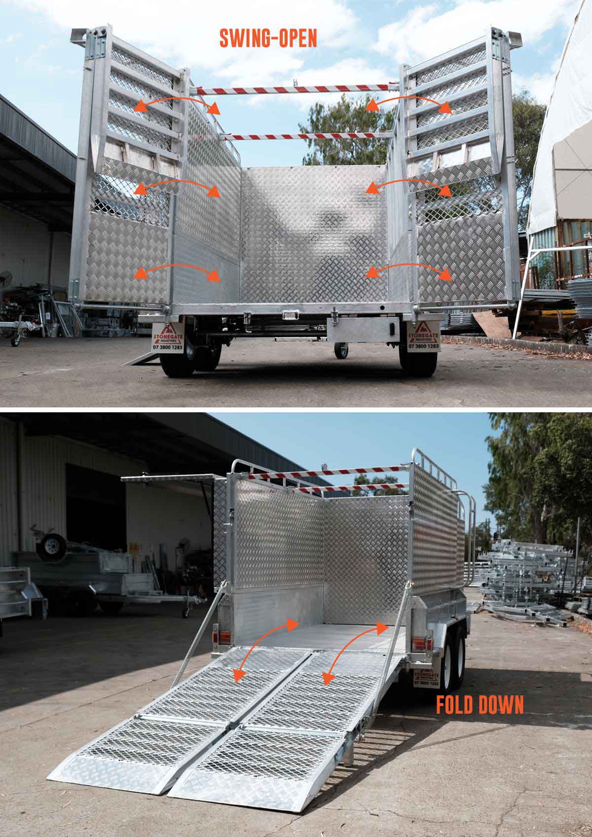 8×5 TANDEM LAWN MOWER TRAILER FOR SALE WITH ENCLOSED MOWER BOX