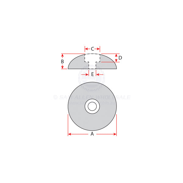 ANODES - ZINC RUDDER