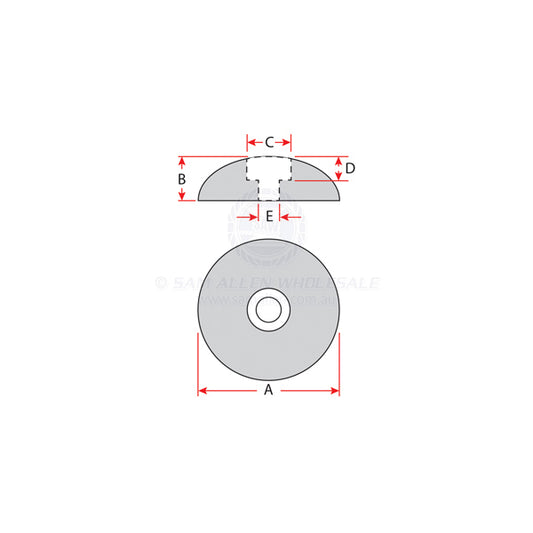 ANODES - ZINC RUDDER