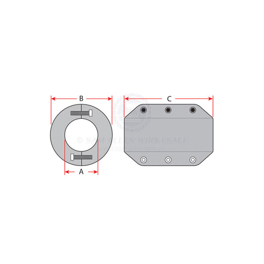 ANODES - ZINC HEAVY DUTY IMPERIAL SHAFT