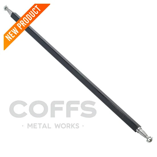 Single Trailer Axle 45Mm Square (Black) trailer axle