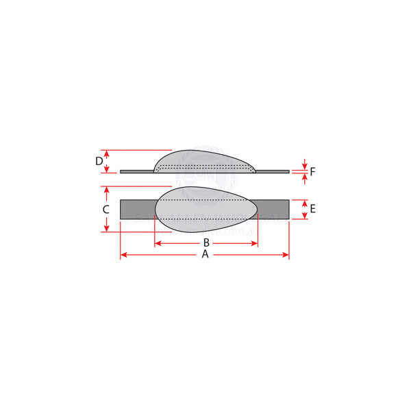 ANODES - ALLOY BLOCK ELIPTICAL WITH STRAP