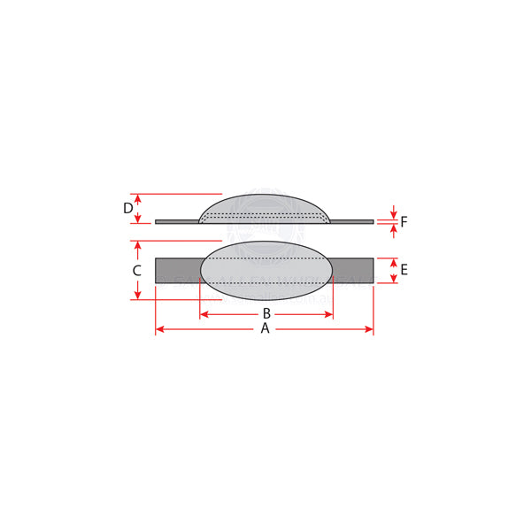 ANODES - ZINC ELIPTICAL BLOCK WITH STRAP