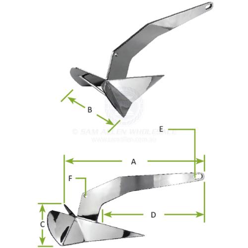 ANCHORS - DELTA STYLE STAINLESS STEEL