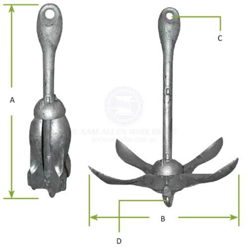 ANCHORS - FOLDING GRAPNEL