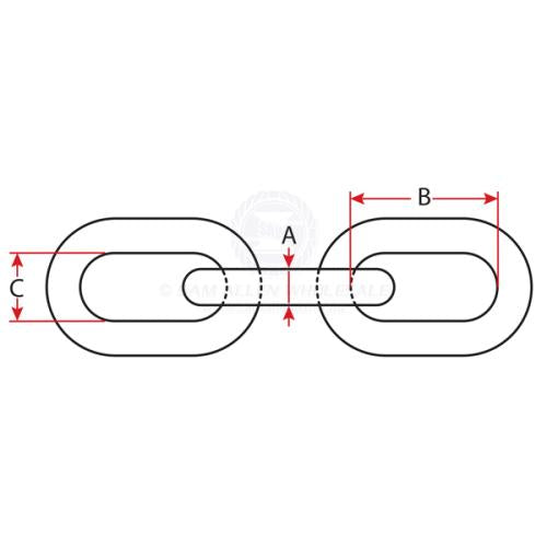 ANCHOR CHAIN - STAINLESS STEEL - SHORT LINK - 304G