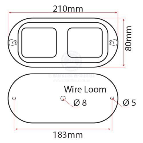 AQUAIDEA LED - UNDERWATER TRANSOM LIGHT - SURFACE MOUNT - JB60W