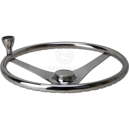 RELAXN STEERING WHEELS - 3 SPOKE GRIP & KNOB S/S