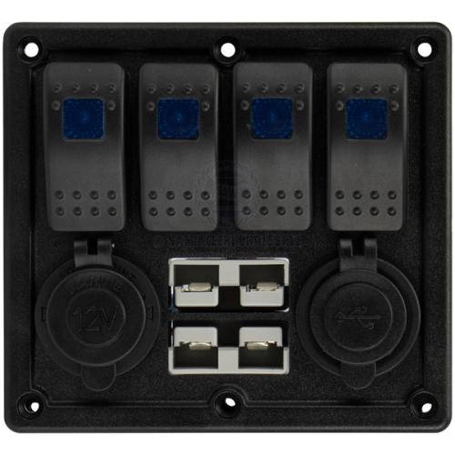 RELAXN 4 GANG ILLUMINATED ROCKER SWITCH PANEL
