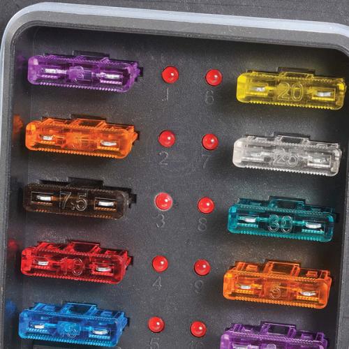 NARVA 10-WAY WEATHERPROOF STANDARD ATS BLADE FUSE boat phone chargers