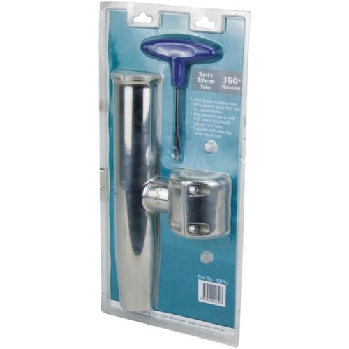 RELAXN ROD HOLDER - 38MM CLAMP ON ADJUSTABLE SS