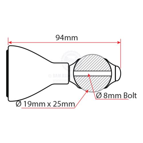 RELAXN STEERING WHEEL - 3 SPOKE POLY GRIP & KNOB