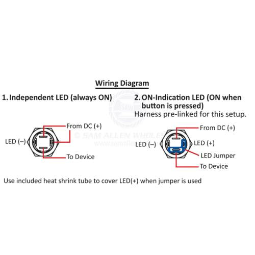 RELAXN 20A PUSH BUTTON SWITCHES - STAINLESS STEEL