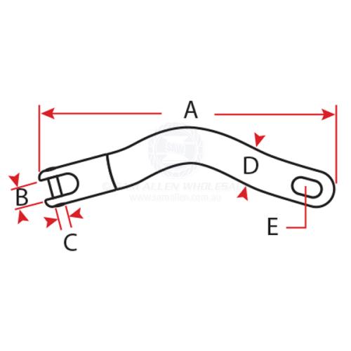 ANCHOR CHAIN SWIVEL CONNECTOR - TWISTED