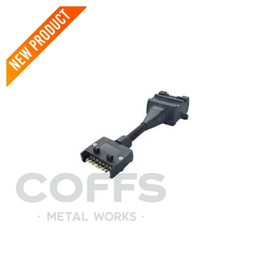 Trailer Adaptor - Flat 12 Pin Plug to Flat 7 Pin Socket lighting 12 and 24 volt