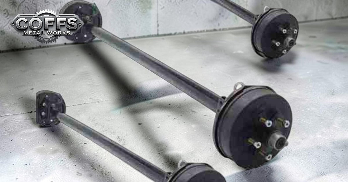 73 inch 1850mm |Axle 40mm Sq|10 inch Electric Drums|Backing Plates|Weld Rings