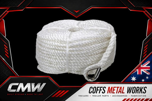 ANCHOR ROPE - 3 STRAND SILVER