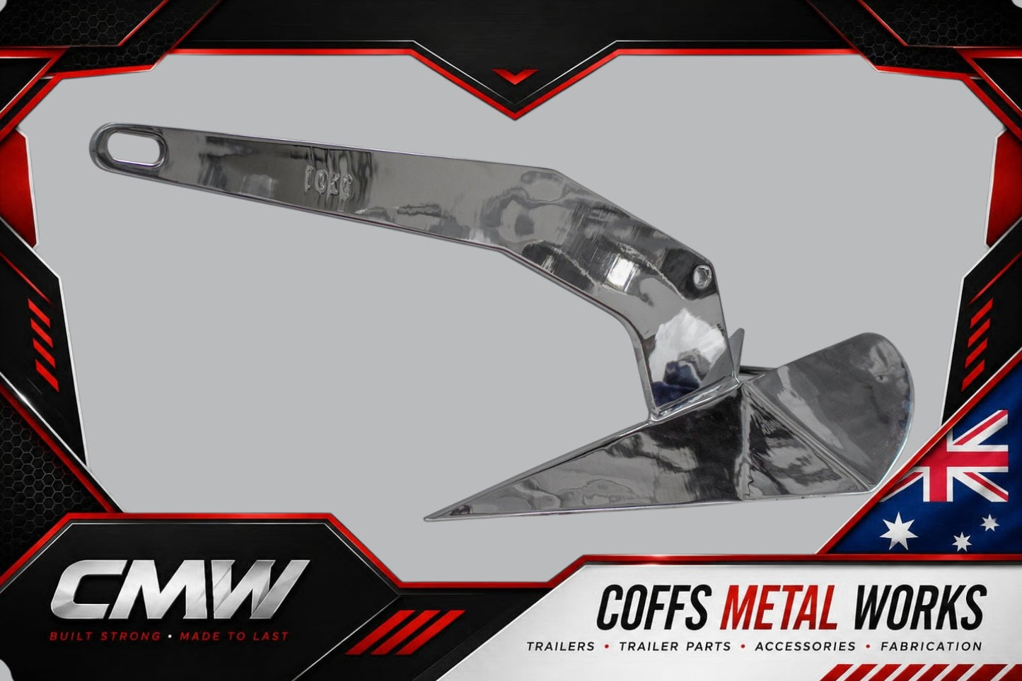 Stainless Steel Fixed Shank Plow Anchor 20kg