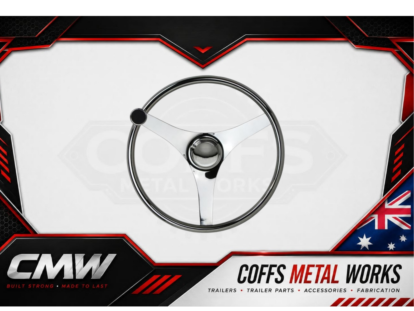 RELAXN STEERING WHEELS - 3 SPOKE GRIP & KNOB S/S