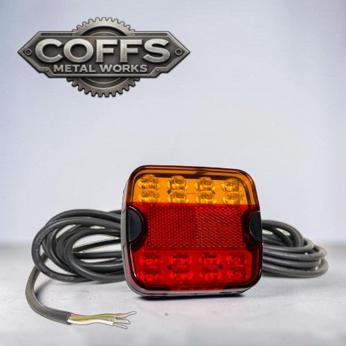 10 Series Right Hand LED Combo Trailer Lamp - Stop / Tail / Indicator / License Plate with 9m cable